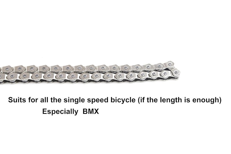 WEEROCK KMC BMX Single Speed Bike Chain 1 Speed Half Link High Strength Bicycle Chains 1/2" x 1/8" x 100 Links - Image 3